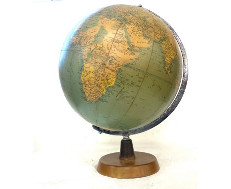 Philips challenge 1960's globe, Scale 1:37:500:000, diameter 13.5 inches 