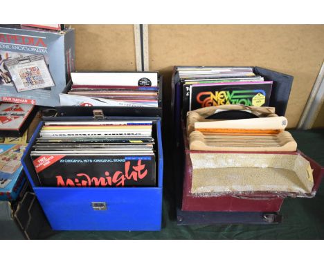 Four Boxes of 33rpm and 78rpm Records, to Include Prince, Paul Young, Yazoo, Sister Sledge, Level 42, Madonna, Michael Jackso