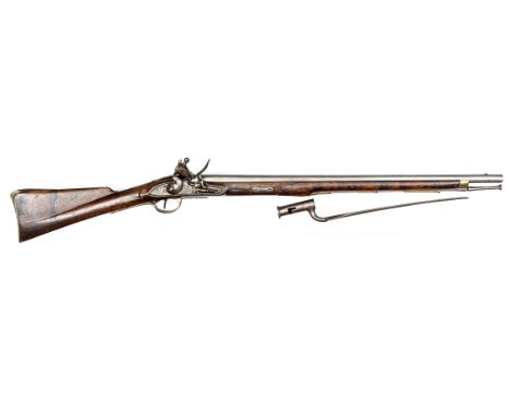 A .65” Dublin Castle Elliott flintlock cavalry carbine of the 21st Light Dragoons, c 1800, 42¾” overall, barrel 27½” with ord