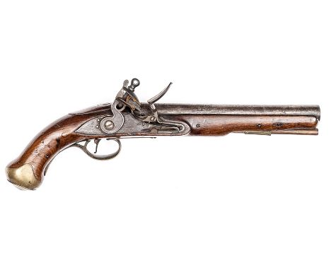 A scarce late 18th century .65” Tower Light Dragoon pattern flintlock holster pistol of the 1st Life Guards, 15” overall, bar