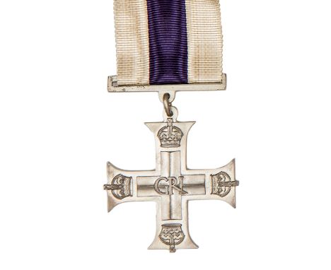 Military Cross, George VI GRI type, reverse impressed 1938, EF in a Royal Mint case, bearing typed label “MC Lieut R.H.R. Ald