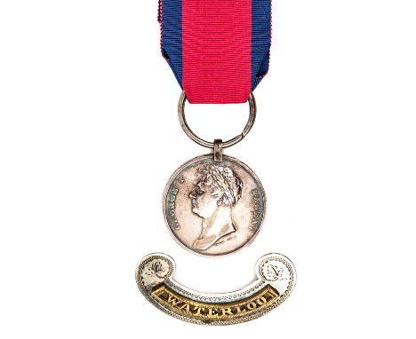 Waterloo 1815 (William Barrett, 16th or Queen’s Light Drag) GVF, with a “Waterloo” title scroll from an officer’s shoulder po