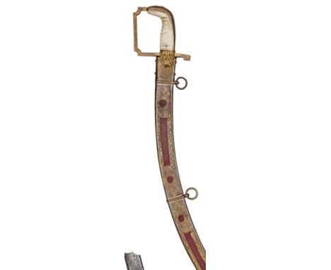 A presentation light company officer’s sword of The 61st (South Gloucestershire) Regiment from Lieut Col Herford, curved blad