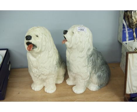 A PAIR OF BESWICK LARGE FIGURES OF DOGS 