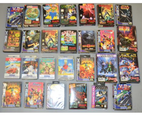 27 empty console game boxes - Sega Mega Drive, Sega Game Gear, Atari etc.  [NO RESERVE]