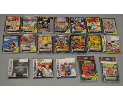 19 empty hand-held console game boxes - 15 Atari Lynx, 3 GameBoy Advance and 1 Game Boy Colour. [NO RESERVE]