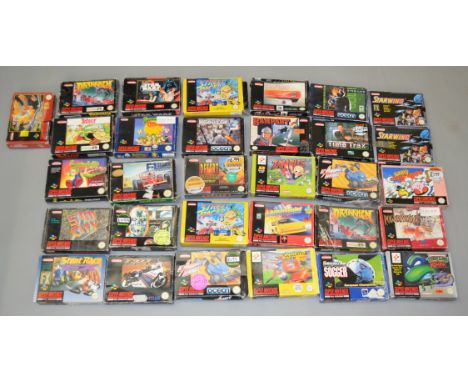 31 empty Nintendo console game boxes, for SNES etc.  [NO RESERVE]