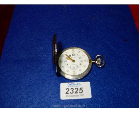 A Swiss made Incabloc Fob Watch for the R.N.I.B, with Arabic numerals surrounded by the corresponding Braille symbols.