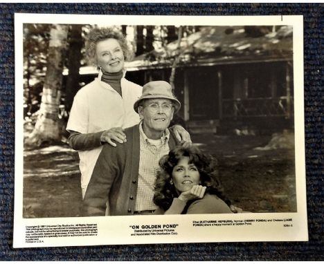 On Golden Pond vintage black and white lobby card. 1981 American drama film directed by Mark Rydell. The screenplay by Ernest