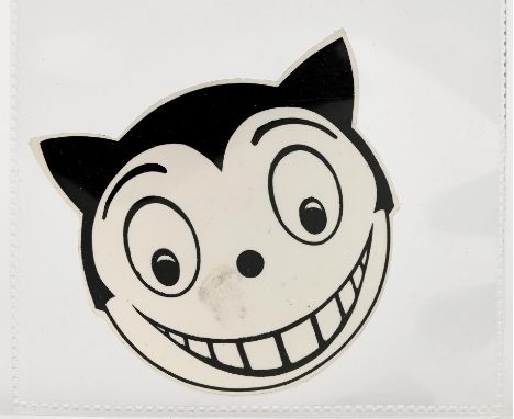 Batman Begins (1992). Small cat face sticker, referencing the Catwoman logo from the 1992 sequel directed by Tim Burton, 7 x 