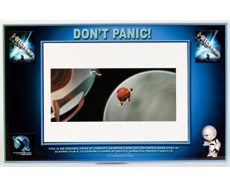 Hitchhikers Guide to the Galaxy (2005) - Single piece of production concept artwork in frame used in the making of the 2005 b