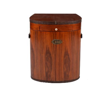 Starbay, Marie Galante Trunk, a rosewood finish enclosed dressing table, with mirror and drawers, 75cm high, 60cm wide, 40cm 