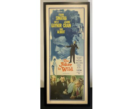 THE JOKER IS WILD (1957) US Insert, vintage film poster for the Musical starring Frank Sinatra, framed and glazed in plastic,