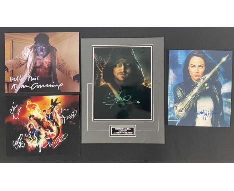 SUPERHEROES - A FANTASTIC FOUR cast signed 8" x 10" still comprising autographs from JESSICA ALBA, CHRIS EVANS, IOAN GRUFFUDD