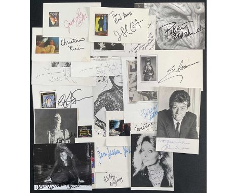 HORROR - A group of autographs of Hollywood actors and actresses associated with Horror films comprising ROBERT ENGLUND, ELVI