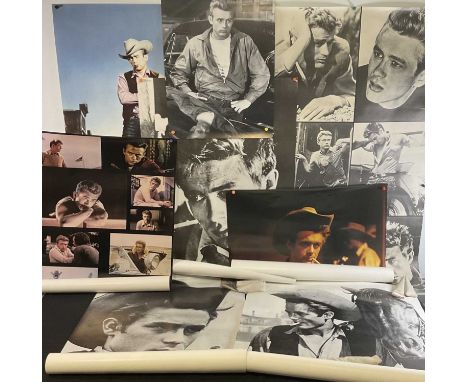 A group of vintage commercial posters dedicated to JAMES DEAN, various formats and sizes, some duplicates rolled (15)