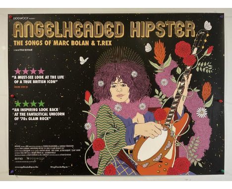 ANGELHEADED HIPSTER (2023) - UK Quad film poster for the Marc Bolan and T.Rex documentary