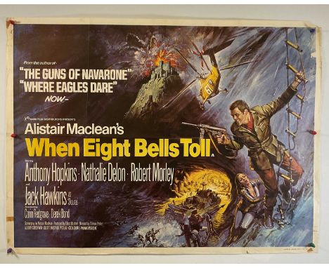 WHEN EIGHT BELLS TOLL (1971) - UK Quad film poster - ANTHONY HOPKINS stars in this Action thriller with stunning artwork by B