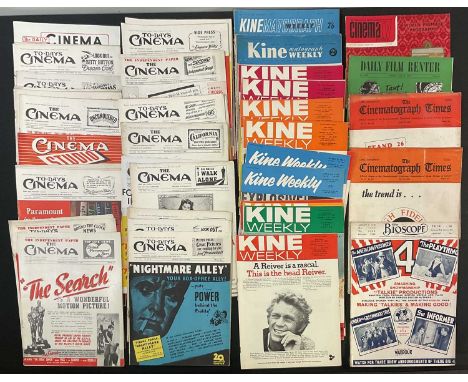 VINTAGE HOLLYWOOD - A collection of vintage cinema magazines comprising KINE WEEKLY x 14 (1950s-60s) TO-DAYS CINEMA (The Cine