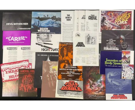 A collection of movie synopses for horror and sci-fi titles to include STAR WARS, CARRIE, HALLOWEEN, AT THE EARTHS CORE, ROLL