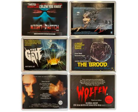 MONSTERS - A group of Horror UK Quad film posters featuring monsters and mythical beasts comprising THE BROOD (1979), THE GAT