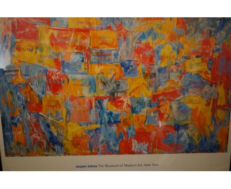 Jasper Johns offset lithograph  The museum of modern art, New York 73 cm x 100 cm size including frame 