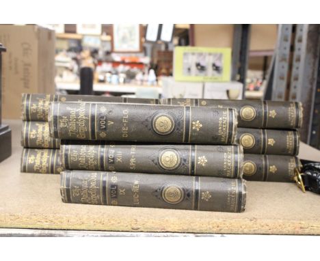 NINE VOLUMES OF THE NATIONAL ENCYCLOPEDIA LONDON MACKENZIE 