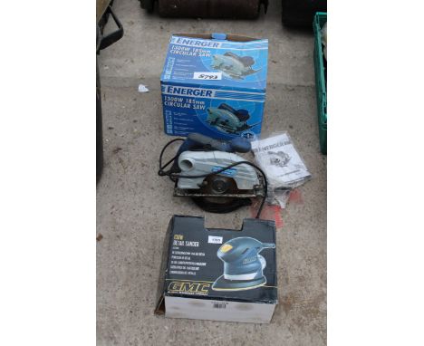 AN ENERGER CIRCULAR SAW AND A DIGITAL SANDER 