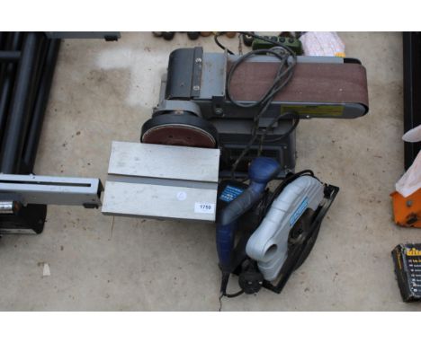 A TITAN BELT SANDER AND A CIRCULAR SAW 