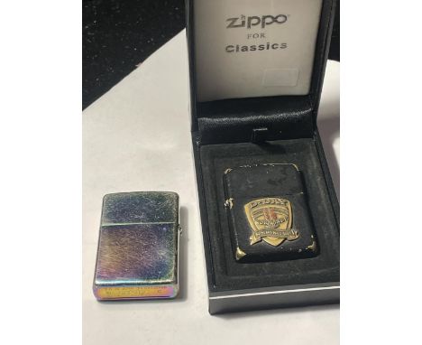 TWO ZIPPO LIGHTERS TO INCLUDE ONE BOXED D-DAY NORMANDY 50 YEARS 1944-1994 