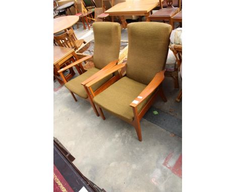 A PAIR OF PARKER KNOLL FIRESIDE CHAIRS, MODEL P.K.988-1023 