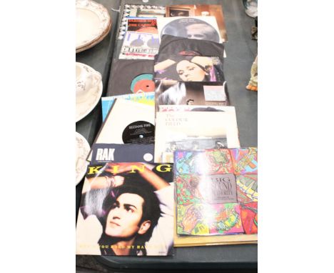 A COLLECTION OF 1980'S VINYL SINGLES TO INCLUDE SPANDAU BALLET, KIM WILDE, THE HUMAN LEAGUE, TUBEWAY ARMY, TEARS FOR FEARS, E
