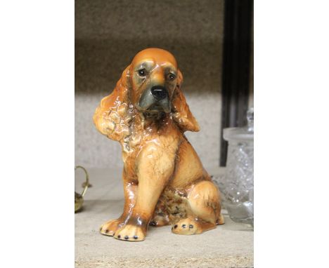 A LARGE GOEBEL MODEL OF A COCKER SPANIEL, HEIGHT 28CM 