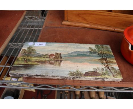 A LAKE SCENE WALL TILE 