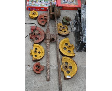 A HEAVY DUTY PIPE BENDER AND ATTATCHMENTS 