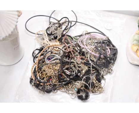 A QUANTITY OF VINTAGE NECKLACES 