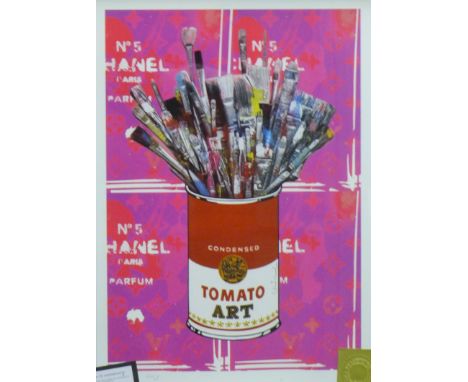 DEATH NYC (contemporary) American, "Warhol Tomato Art", a limited edition print on paper with blind stamp and Certificate of 