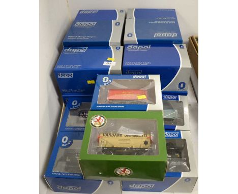 A selection of boxed Dapol model railway items, including: British 0-gauge wagons and scale models; together with Lionheart T