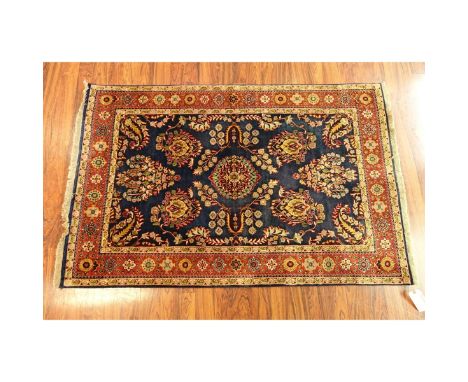 Semi-Antique Oriental Rug. Unsigned. Measures 47-1/2" x 72". Condition: Light wear, would benefit from a cleaning. Domestic S