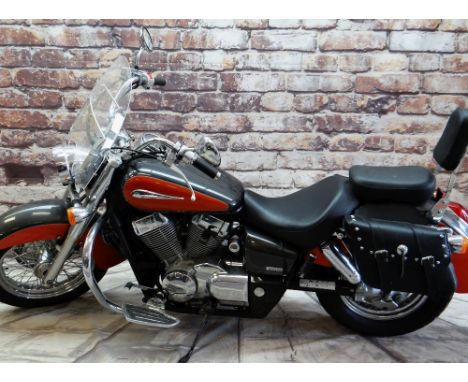 2010 HONDA SHADOW VT750 CS-A MOTORCYCLE CRUISER , reg. WN60 WVM, only 1,699 miles, in two tone grey and red detailing and Ame