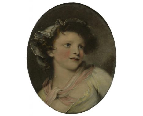 A SET OF FOUR GILT FRAMED OVAL COLOUR PRINTS, AFTER OLD MASTER PICTURES AND A PAIR OF HAND COLOURED ENGRAVINGS, AFTER HOGARTH