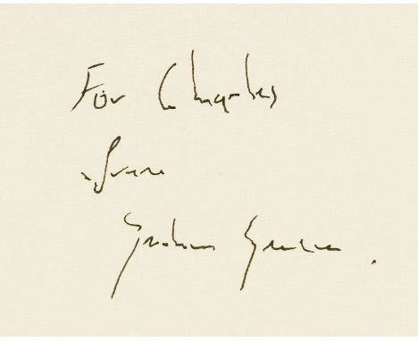 Greene (Graham) The Comedians, first edition, signed presentation inscription from the author on front free endpaper, origina