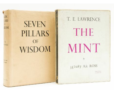 Lawrence (T.E.) Seven Pillars of Wisdom, first trade edition, portrait frontispiece, plates and maps, original buckram, gilt,
