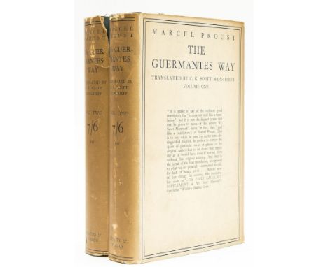 Proust (Marcel) The Guermantes Way, translated by C.K. Scott Moncrieff, 2 vol., first English edition, ink ownership inscript