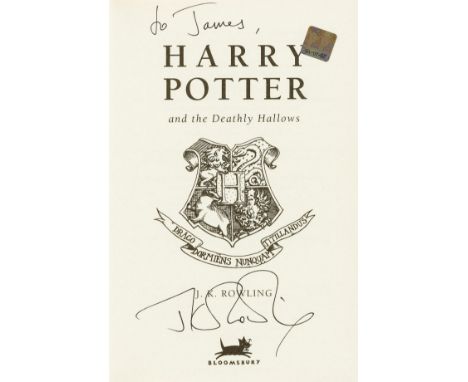 Rowling (J.K.) Harry Potter and the Deathly Hallows, first edition, signed by the author "To James", on title, with hologram 