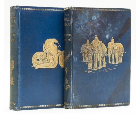 Kipling (Rudyard) The Jungle Book [&amp;] The Second Jungle Book, 2 vol., first editions, plates and illustrations, light fox