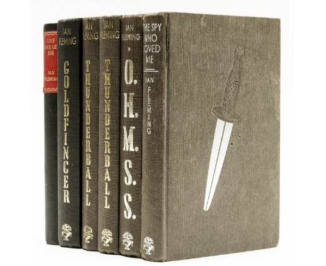 Fleming (Ian) The Spy Who Loved Me, 3 puncture marks to upper cover, 1962; Thunderball [2 copies], 1961; On Her Majesty's Sec