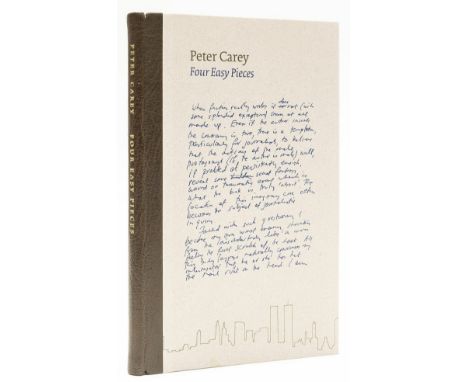 Carey (Peter) Four Easy Pieces, number 7 of 100 'special' copies signed by Carey and Hogan, portrait frontispiece and illustr