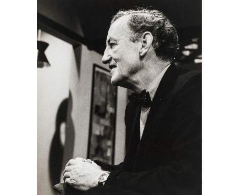 NO RESERVE Fleming (Ian).- Gerson (Mark) Portrait photograph of Ian Fleming, in profile, hands clasped, ink stamps and inscri