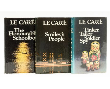 Le Carré (John) [The Karla Trilogy], 3 vol., comprising Tinker Tailor Soldier Spy, photograph of Alec Guinness as Smiley sign